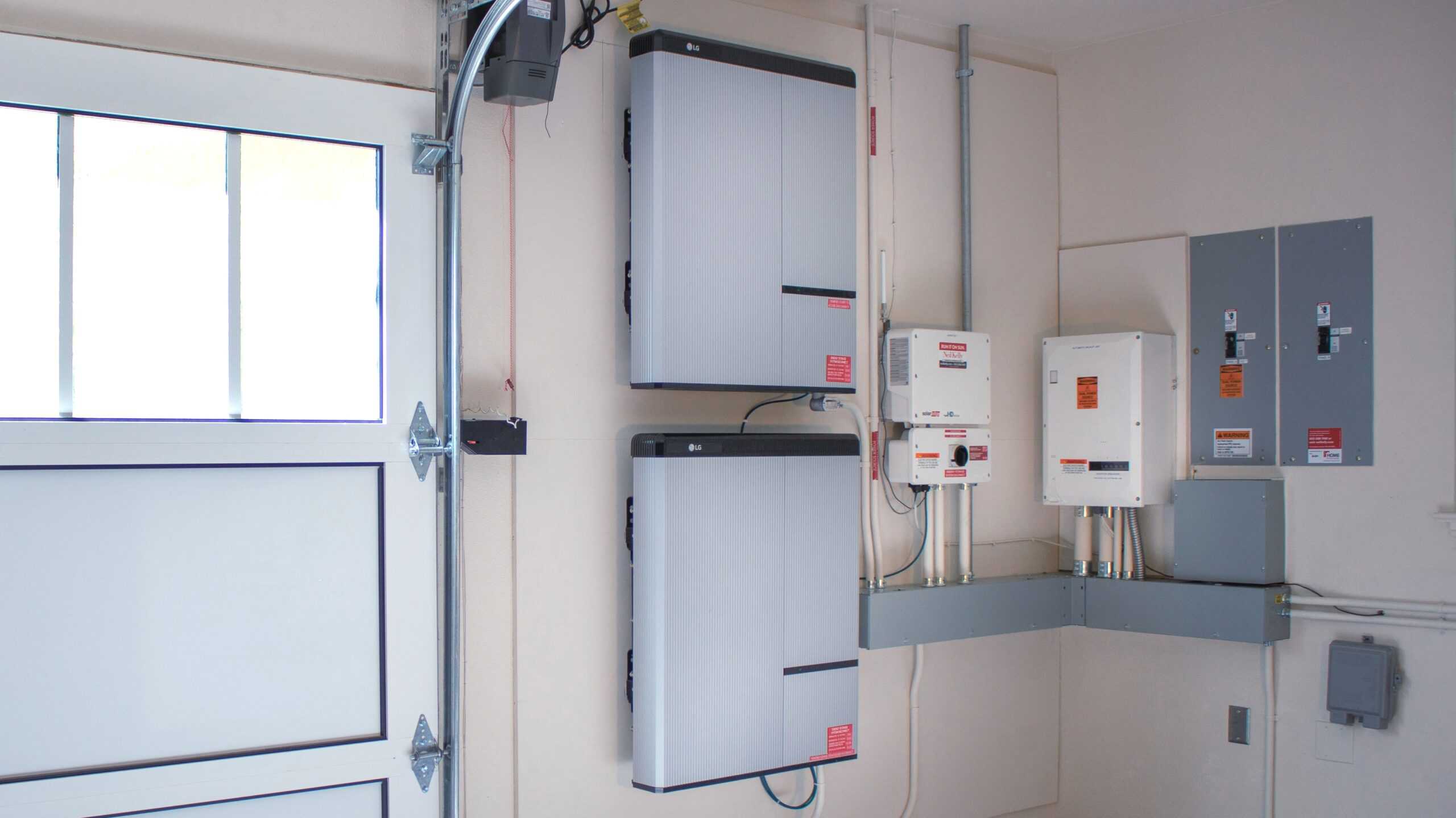 A battery backup system for solar energy storage installed in a Lake Oswego home